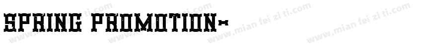spring promotion字体转换
